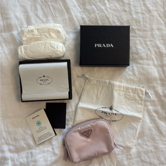 Prada - Micro Re-Nylon Pouch - Alabaster Pink Color - OS - 100% Authentic - Picture 10 of 16